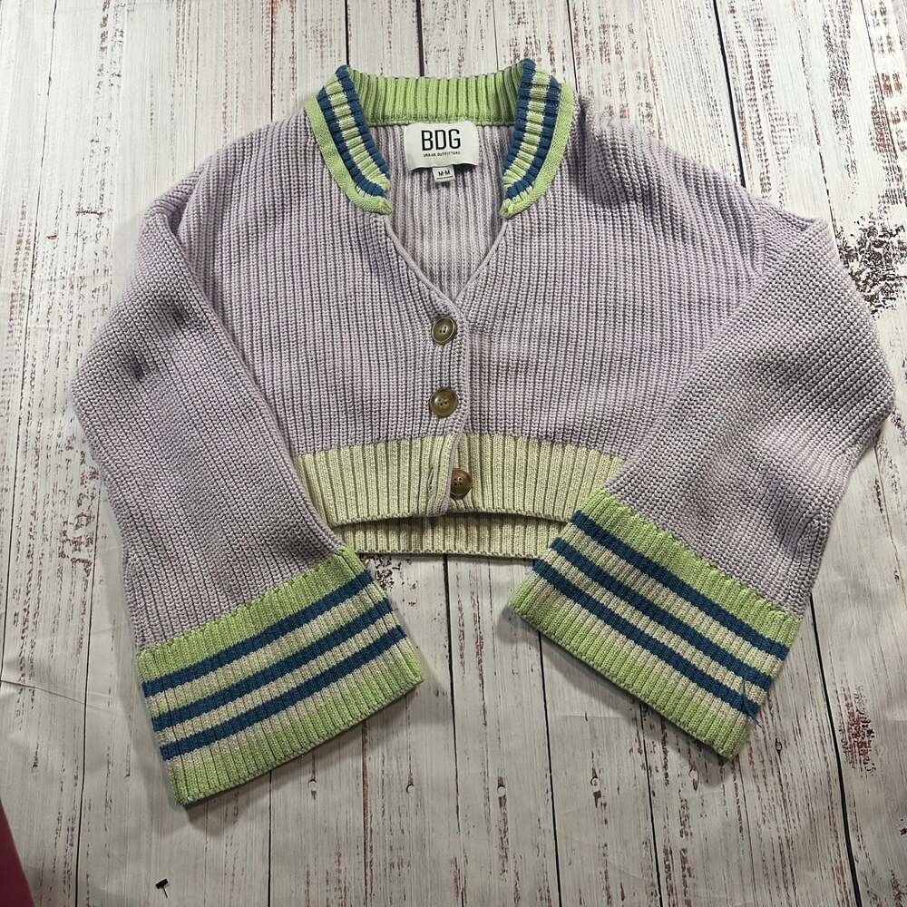 BDG Urban Outfitters Colorblock Cottage Core Academia Cropped Batwing Cardigan